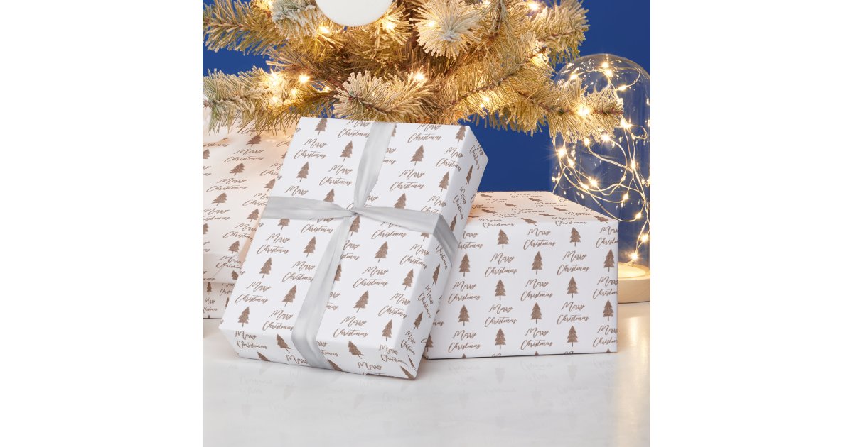 Boho Merry Christmas Sparkles Holiday Wrapping Paper Thick Quality