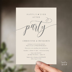 Modern Boho Happily Ever After Reception Party Invitation