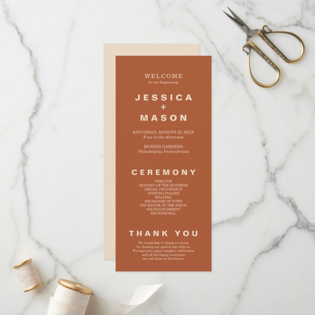 Modern Boho Jewel Earth Tone Program Flyer (Front/Back In Situ)