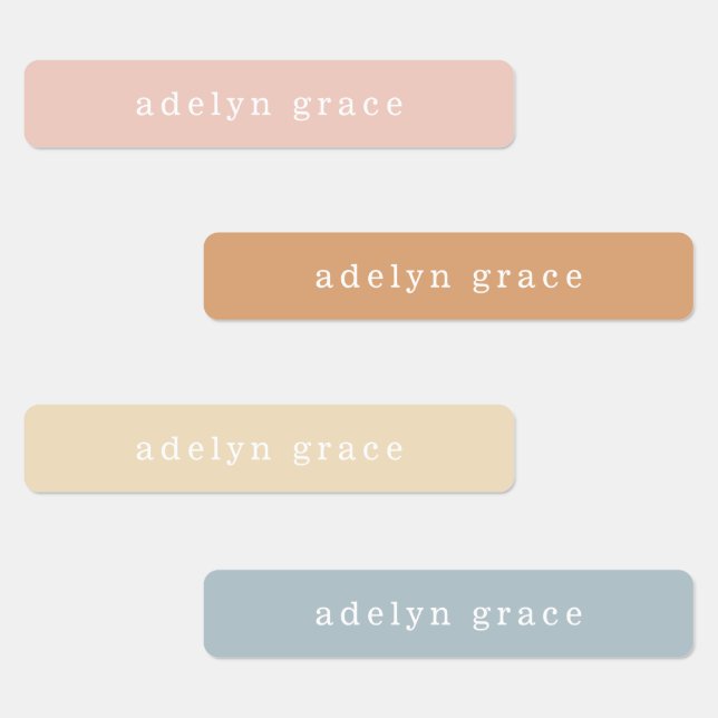 Modern Boho Kids Name Labels (Group)