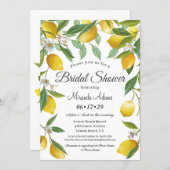 Modern Boho Lemon Summer Bridal Shower Invitation (Front/Back)