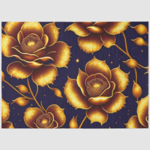 Modern Boho Luxury Gold Rose Collection Tissue Paper
