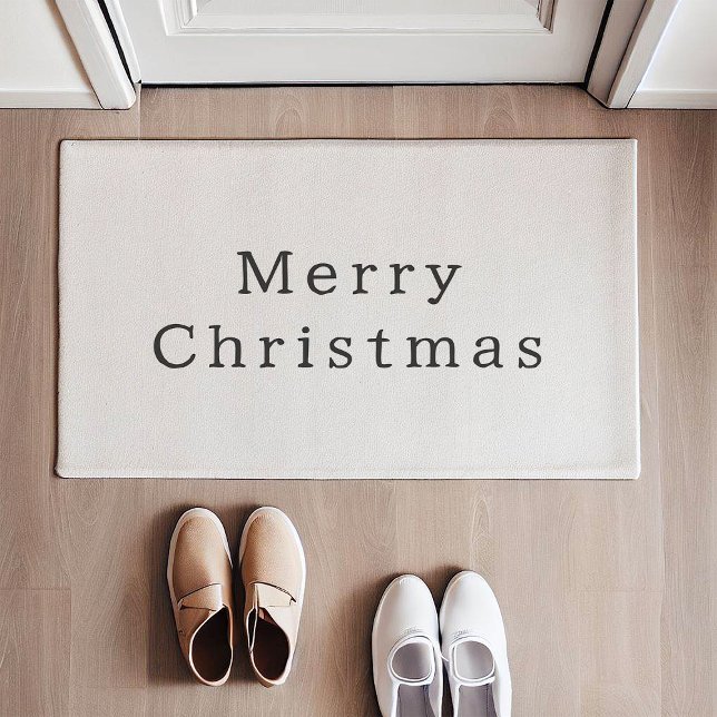 Modern Boho Merry Christmas Doormat (Creator Uploaded)