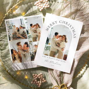 Modern Boho Merry Christmas & Happy New Year Invitation