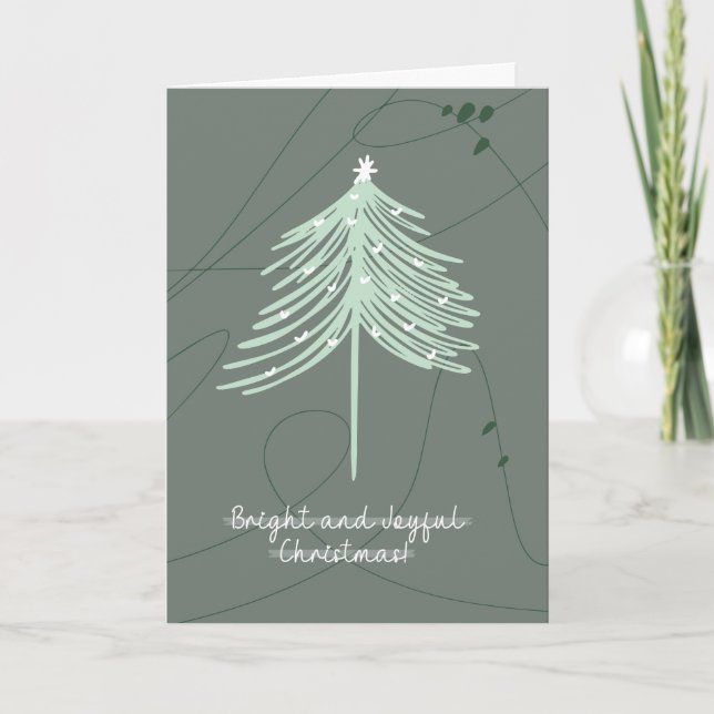 Modern Boho Merry Christmas / New Year Card (Front)