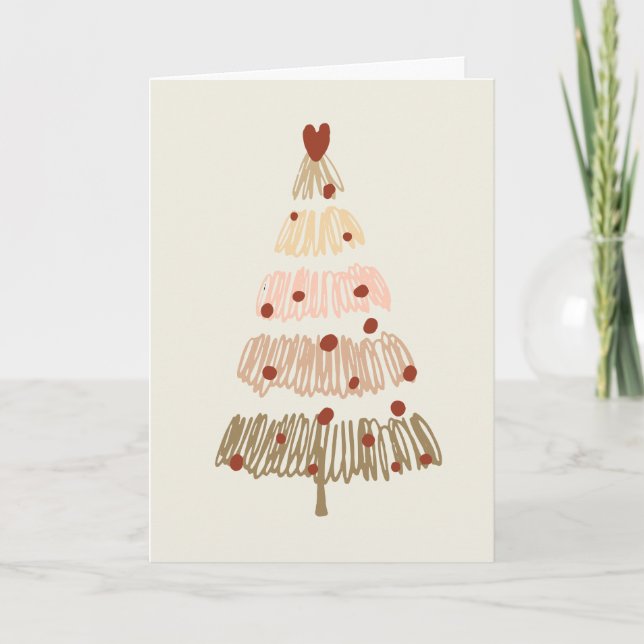Modern Boho Merry Christmas / New Year Card (Front)