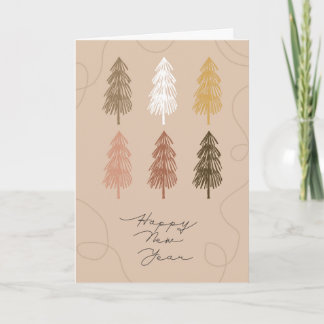 Modern Boho Merry Christmas / New Year Card