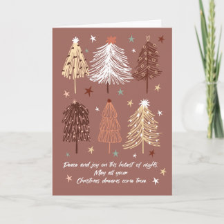 Modern Boho Merry Christmas / New Year Card