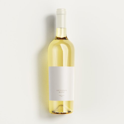Modern Boho Minimalist Wedding Wine Bottle Back Food Label