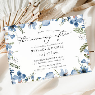 Modern Boho Morning After Wedding Brunch Invitation