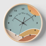 Modern Boho Mountain Design Clock