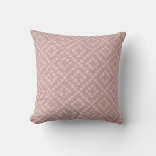 Modern Boho Mud Cloth Style Tribal Antique pink Throw Pillow