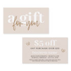 Modern Boho Neutral Coupon Discount Card