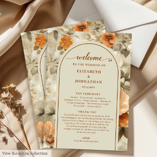 Modern Boho Neutral Rust Beige Sage Floral Program