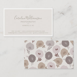 Modern Boho Neutrals Botanical Simple Trendy  Business Card
