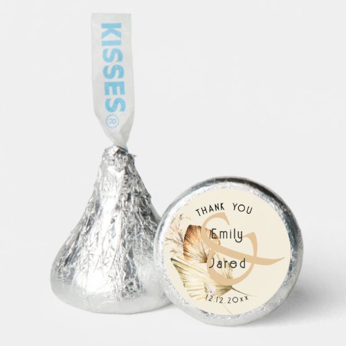 Modern Boho Palm Ampersand Wedding  Hersheys Kisses