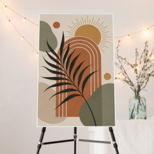 Modern Boho Palm Leaf Art Poster