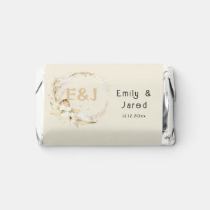 Modern Boho Palm Wedding Hershey's Miniatures