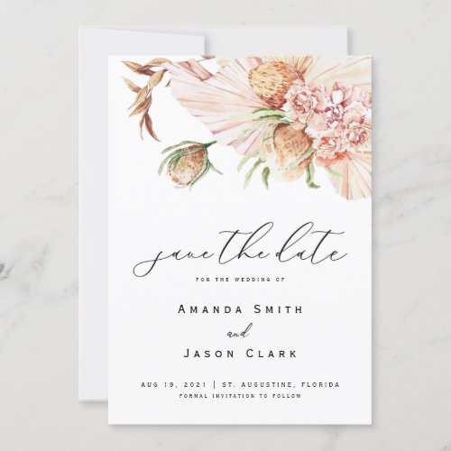 Modern Boho Pampas Dried Desert Save the Dates Invitation - Modern Boho Pampas Dried Desert Save the Dates Wedding Invitation
This modern desert save the date card design is perfect for the couple looking to incorporate moody, desert vibe into their wedding stationery!