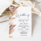 Modern Boho Pampas Grass Wedding Invitation