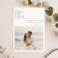 Modern Boho Photo QR Code Destination Wedding