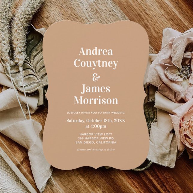 Modern Boho Photo Wedding Invitation (Creator Uploaded)