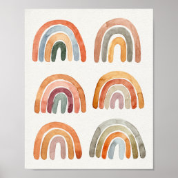 Modern Boho Rainbow Collection  Poster