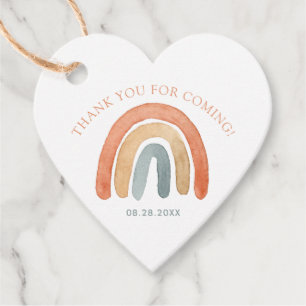 Modern Boho Rainbow Thank You Baby Shower   Favor Tags