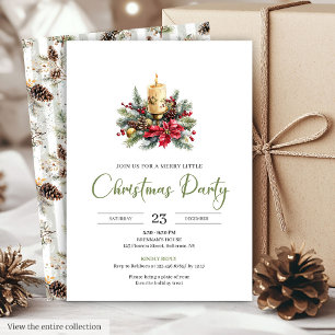 Modern Boho Rustic Earthy Holiday Party Invitation
