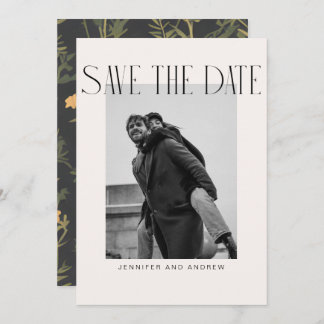 Modern Boho Save The Date Card