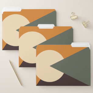Modern Boho Scandi Colorful Geometric Abstract File Folder