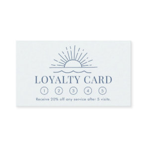 Modern Boho Sun and Beach Wave Loyalty Card