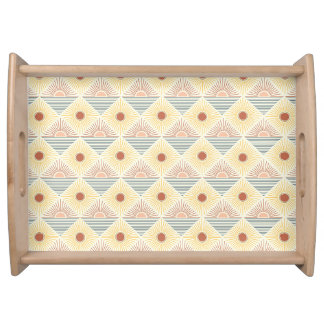 Modern Boho Sun Pattern Serving Tray