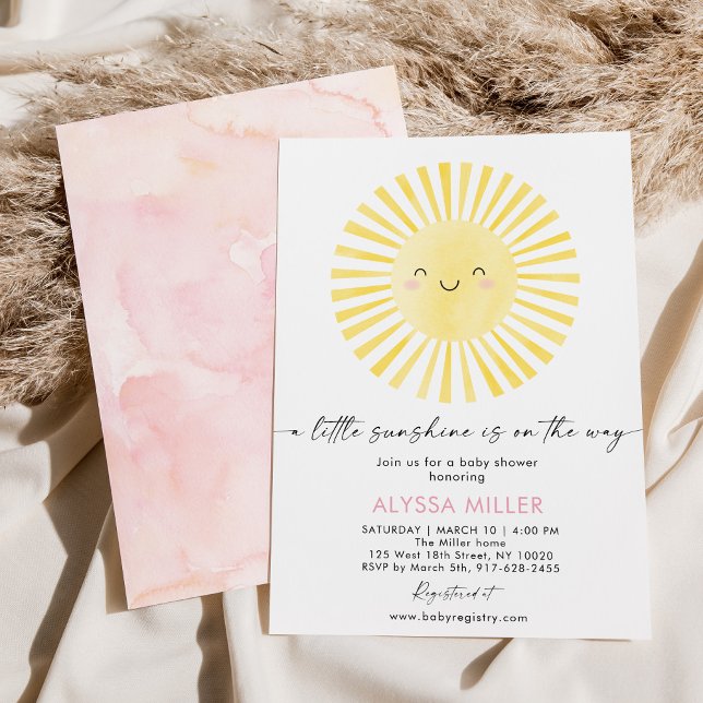 Modern Boho Sunshine Baby Shower Invitation (Creator Uploaded)
