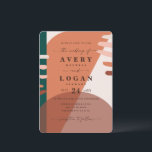 Modern Boho Terracotta Abstract Shapes Wedding Invitation<br><div class="desc">Modern Boho Terracotta Abstract Shapes Wedding Invitations. This modern wedding invite is beautify done with rich colors that are perfect for fall and hand drawn bohemian abstract elements. Shown in the Terracotta Wedding Color Palette colorway of: Terra Cotta Burnt Orange, Verde Dark Green, Dusty Light Pink, Sienna Rich Brown, and...</div>