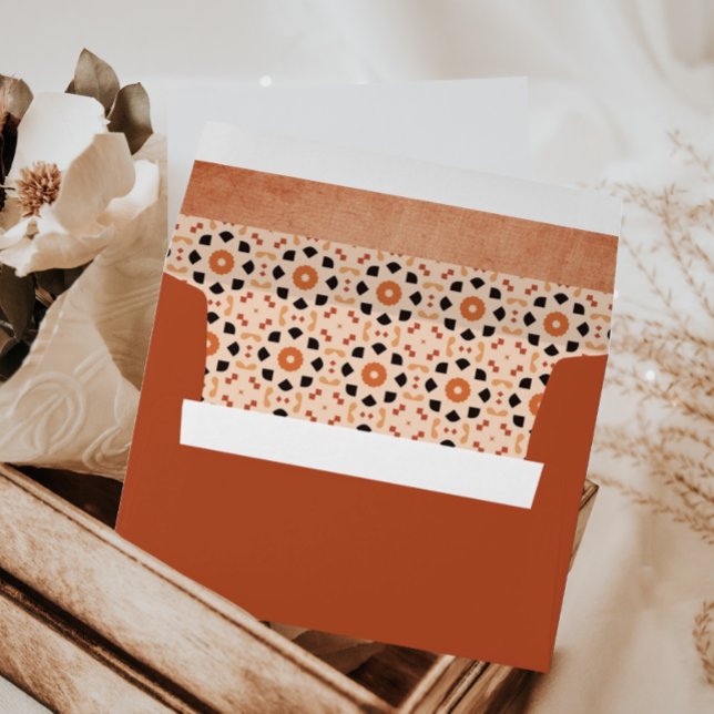 Modern Boho Terracotta Tile Envelope (Creator Uploaded)