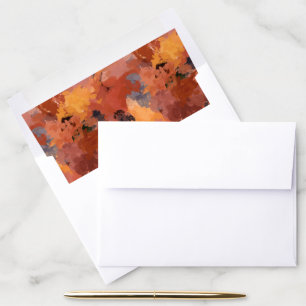 Modern Boho Terracotta Watercolor Pattern Envelope Liner