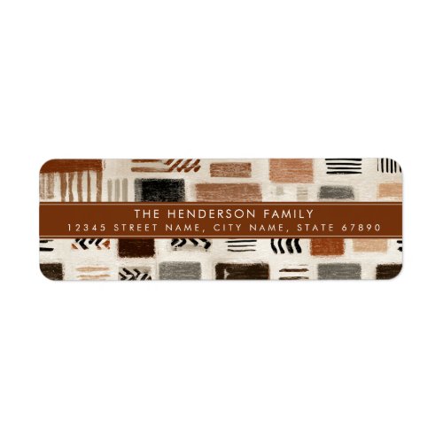 Modern Boho Texture Return Address Labels