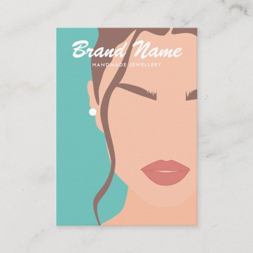 Modern Boho Trendy Woman Ear Cuff Earrings Display Business Card