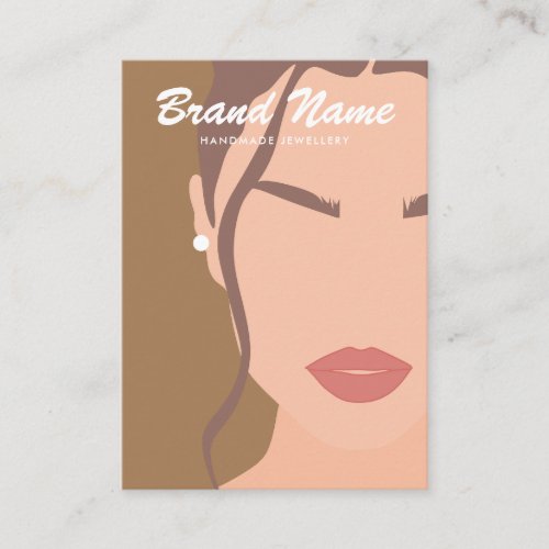 Modern Boho Trendy Woman Ear Cuff Earrings Display Business Card