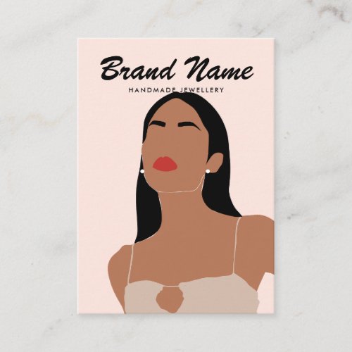 Modern Boho Trendy Woman Earrings Display Business Card