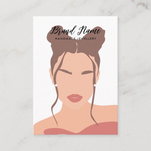 Modern Boho Trendy Woman Earrings Display Business Card