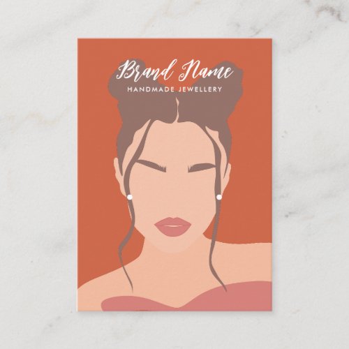 Modern Boho Trendy Woman Earrings Display Business Card