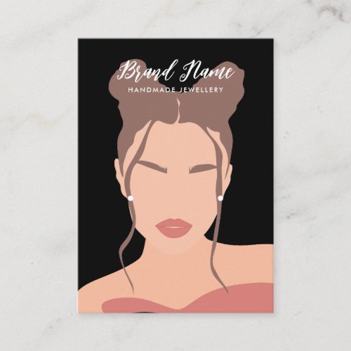 Modern Boho Trendy Woman Earrings Display Business Card