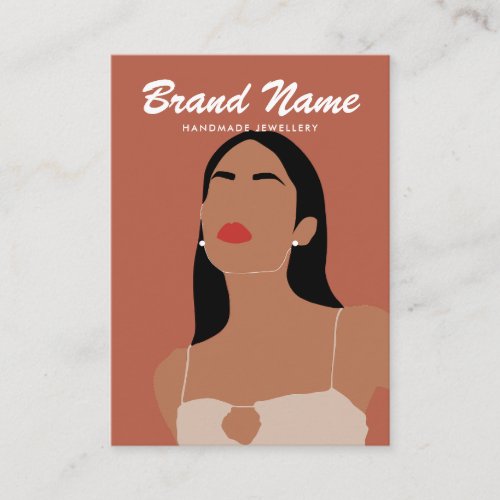 Modern Boho Trendy Woman Earrings Display Business Card