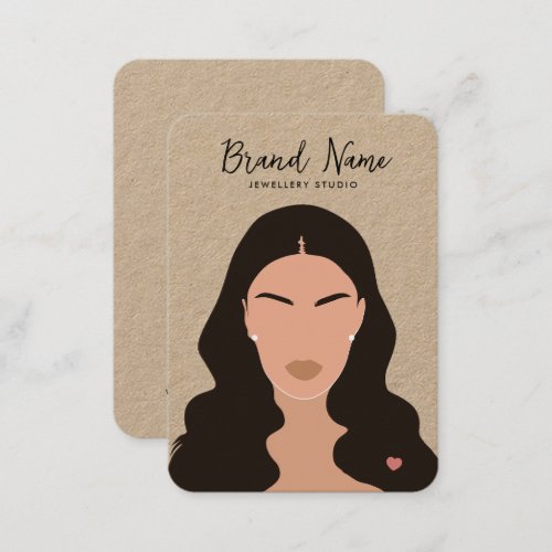 Modern Boho Trendy Woman Stud Earrings Display Business Card