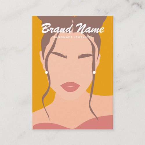 Modern Boho Trendy Woman Stud Earrings Display Business Card