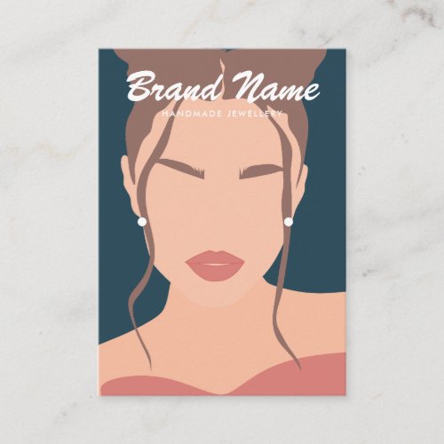 Modern Boho Trendy Woman Stud Earrings Display Business Card