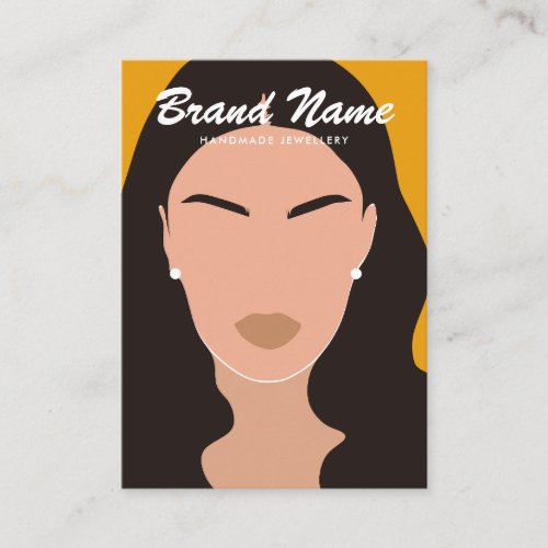 Modern Boho Trendy Woman Stud Earrings Display Business Card