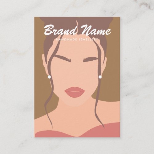 Modern Boho Trendy Woman Stud Earrings Display Business Card